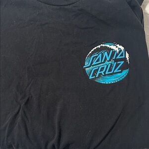 Santa Cruz Black Long Sleeve with Blue Graphic